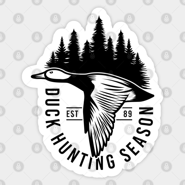 duck hunting season Sticker by Mako Design 